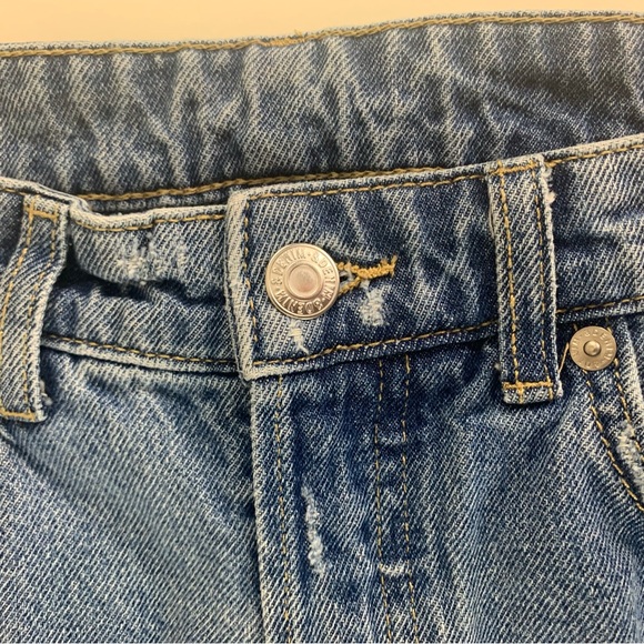 H&M &Denim Women’s Distressed Denim Button Fly Jeans Light Blue Wash Size 4 - Picture 6 of 16